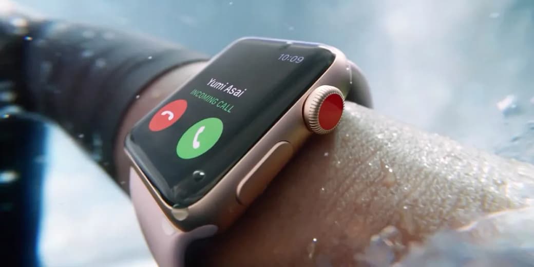 Apple Watch style smartwatch receiving a call. Credit: Adweek.