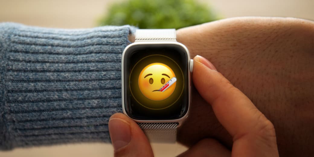 Person checking a smartwatch illness alert. Credit: Shutterstock.