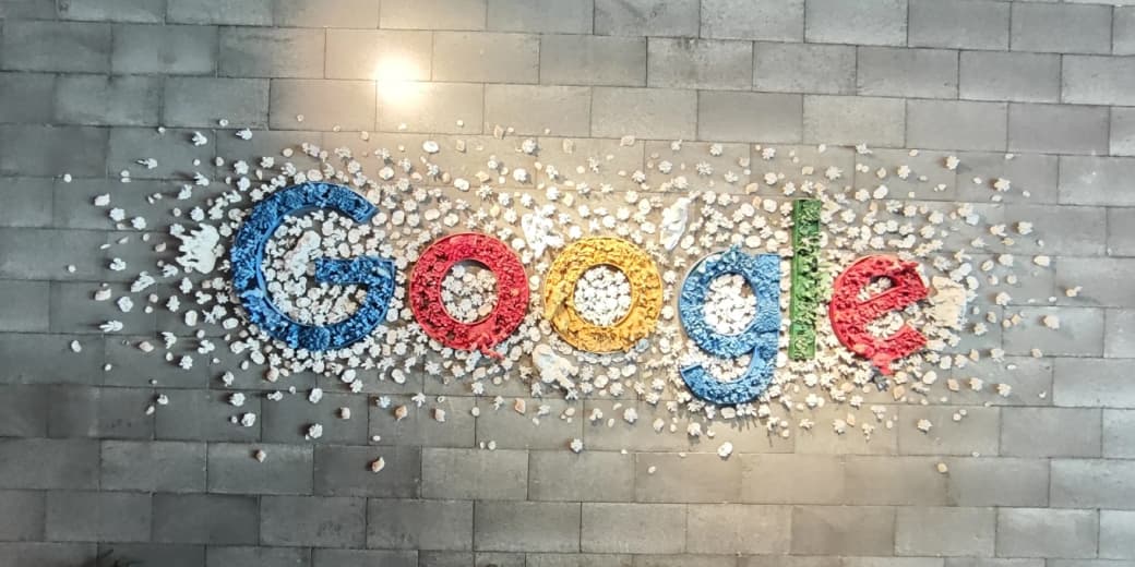 A Google logo installation photographed from above. Credit: Avicena Fily A Kako.