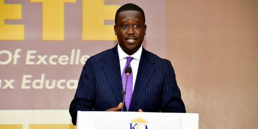 A Nairobi International Financial Centre official speaking at a podium. Credit: Francis Nderitu | NMG.