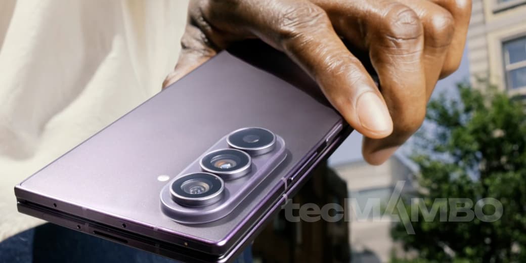 The Samsung Galaxy Z Fold8 Ultra held open in two hands to show its thin unfolded profile. Credit: Samsung.