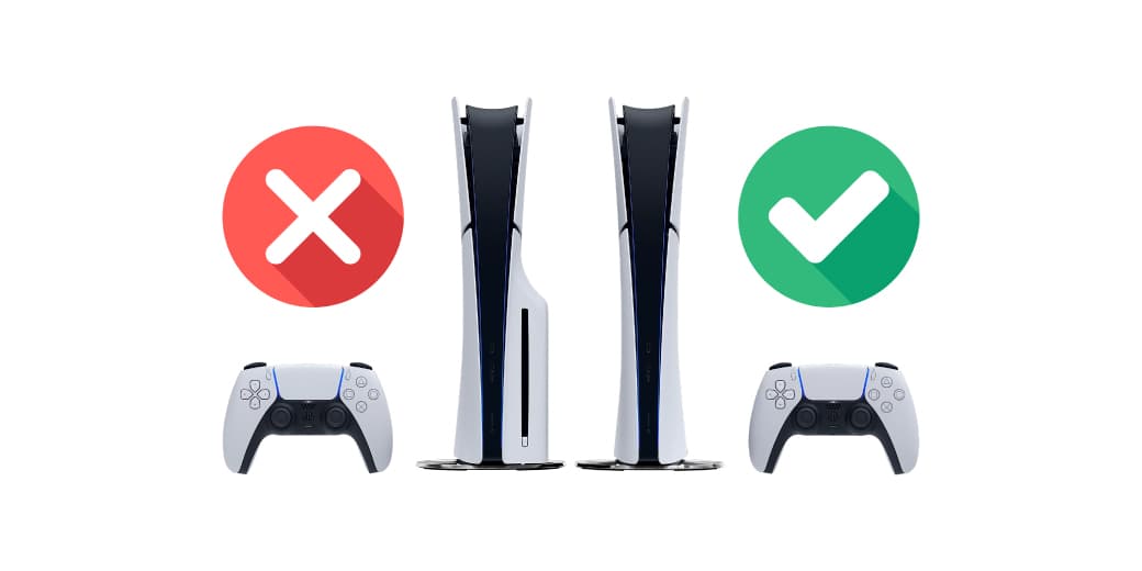 Two PlayStation 5 consoles showing a no-disc and digital-ready future. Credit: tecMAMBO.